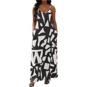 Womens Casual Fashion Sleeveless Plus Size Loose Long Sexy Maxi Dress